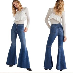 Free People Just float on flare jeans 27 high rise bell bottom super flare
